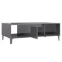 Mesa de centro madera contrachapada gris brillo 103,5x60x35 cm de vidaXL, Mesas de centro - Ref: Foro24-806030, Precio: 49,22...