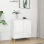 Aparador y patas madera contrachapada blanco brillo 60x35x70 cm de vidaXL, Aparadores - Ref: Foro24-806073, Precio: 74,35 €, ...