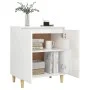 Aparador y patas madera contrachapada blanco brillo 60x35x70 cm de vidaXL, Aparadores - Ref: Foro24-806073, Precio: 74,35 €, ...