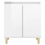 Aparador y patas madera contrachapada blanco brillo 60x35x70 cm de vidaXL, Aparadores - Ref: Foro24-806073, Precio: 74,35 €, ...