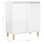 Aparador y patas madera contrachapada blanco brillo 60x35x70 cm de vidaXL, Aparadores - Ref: Foro24-806073, Precio: 74,35 €, ...