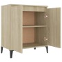 Aparador de madera contrachapada color roble Sonoma 60x35x70 cm de vidaXL, Aparadores - Ref: Foro24-806079, Precio: 60,09 €, ...