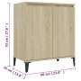 Aparador de madera contrachapada color roble Sonoma 60x35x70 cm de vidaXL, Aparadores - Ref: Foro24-806079, Precio: 60,09 €, ...