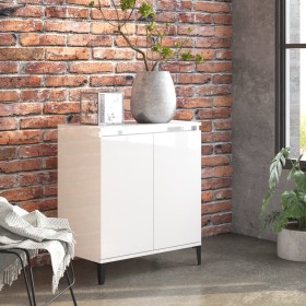 Aparador de madera contrachapada blanco brillante 60x35x70 cm de vidaXL, Aparadores - Ref: Foro24-806082, Precio: 67,98 €, De...
