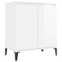 Aparador de madera contrachapada blanco brillante 60x35x70 cm de vidaXL, Aparadores - Ref: Foro24-806082, Precio: 67,98 €, De...