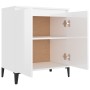 Aparador de madera contrachapada blanco brillante 60x35x70 cm de vidaXL, Aparadores - Ref: Foro24-806082, Precio: 67,98 €, De...