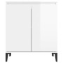 Aparador de madera contrachapada blanco brillante 60x35x70 cm de vidaXL, Aparadores - Ref: Foro24-806082, Precio: 67,98 €, De...