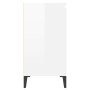 Aparador de madera contrachapada blanco brillante 60x35x70 cm de vidaXL, Aparadores - Ref: Foro24-806082, Precio: 67,98 €, De...