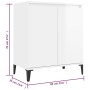 Aparador de madera contrachapada blanco brillante 60x35x70 cm de vidaXL, Aparadores - Ref: Foro24-806082, Precio: 67,98 €, De...