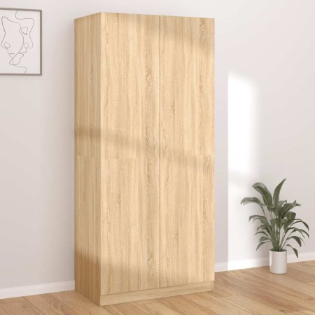 Armario de madera contrachapada color roble Sonoma 90x52x200 cm en Armarios roperos | Comprar online en Foru.es
