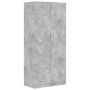 Armario de madera contrachapada gris hormigón 90x52x200 cm en Armarios roperos | Comprar online en Foru.es