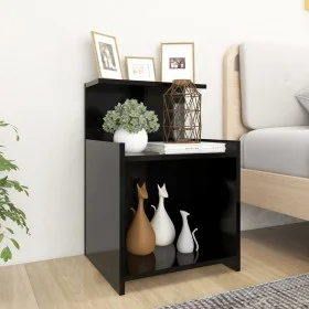 Mesita de noche madera contrachapada negro 40x35x60 cm de vidaXL, Mesitas de noche - Ref: Foro24-806177, Precio: 34,32 €, Des...
