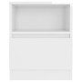 Mesita de noche madera contrachapada blanco brillo 40x40x50 cm de vidaXL, Mesitas de noche - Ref: Foro24-806169, Precio: 44,5...