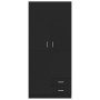 Armario de madera contrachapada negro 80x52x180 cm en Armarios roperos | Comprar online en Foru.es