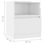 Mesita de noche madera contrachapada blanco brillo 40x40x50 cm de vidaXL, Mesitas de noche - Ref: Foro24-806169, Precio: 44,5...