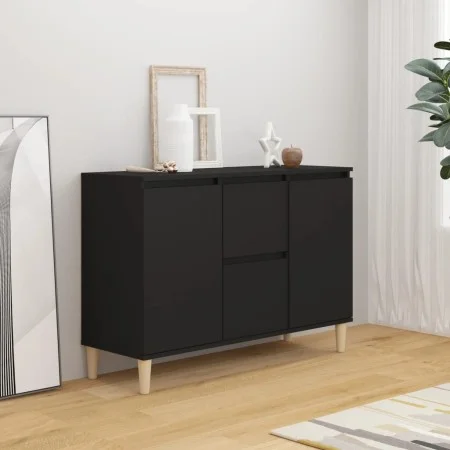 Aparador de madera ingeniería negro 101x35x70 cm de vidaXL, Aparadores - Ref: Foro24-806104, Precio: 89,95 €, Descuento: %