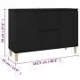 Aparador de madera ingeniería negro 101x35x70 cm de vidaXL, Aparadores - Ref: Foro24-806104, Precio: 89,95 €, Descuento: %