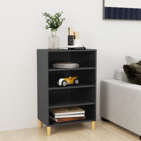 Aparador de madera contrachapada gris brillante 57x35x90 cm de vidaXL, Aparadores - Ref: Foro24-806129, Precio: 43,54 €, Desc...