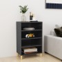 Aparador de madera contrachapada gris brillante 57x35x90 cm de vidaXL, Aparadores - Ref: Foro24-806129, Precio: 43,54 €, Desc...