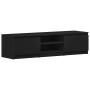 Mueble de TV madera contrachapada negro 140x40x35,5 cm en Muebles TV | Comprar online en Foru.es