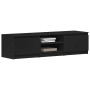 Mueble de TV madera contrachapada negro 140x40x35,5 cm en Muebles TV | Comprar online en Foru.es
