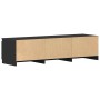 Mueble de TV madera contrachapada negro 140x40x35,5 cm en Muebles TV | Comprar online en Foru.es