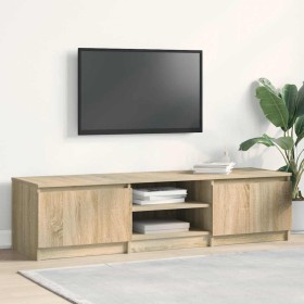 Mueble TV madera contrachapada color roble Sonoma 140x40x35,5cm en Muebles TV | Comprar online en Foru.es