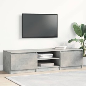 Mueble de TV madera contrachapada gris hormigón 140x40x35,5 cm en Muebles TV | Comprar online en Foru.es