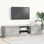 Mueble de TV madera contrachapada gris hormigón 140x40x35,5 cm en Muebles TV | Comprar online en Foru.es