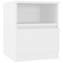 Mesita de noche blanco madera contrachapada 40x40x50 cm de vidaXL, Mesitas de noche - Ref: Foro24-806157, Precio: 47,50 €, De...
