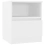 Mesita de noche blanco madera contrachapada 40x40x50 cm de vidaXL, Mesitas de noche - Ref: Foro24-806157, Precio: 46,48 €, De...