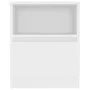 Mesita de noche blanco madera contrachapada 40x40x50 cm de vidaXL, Mesitas de noche - Ref: Foro24-806157, Precio: 46,48 €, De...