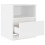 Mesita de noche blanco madera contrachapada 40x40x50 cm de vidaXL, Mesitas de noche - Ref: Foro24-806157, Precio: 46,48 €, De...