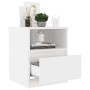 Mesita de noche blanco madera contrachapada 40x40x50 cm de vidaXL, Mesitas de noche - Ref: Foro24-806157, Precio: 47,50 €, De...
