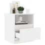 Mesita de noche blanco madera contrachapada 40x40x50 cm de vidaXL, Mesitas de noche - Ref: Foro24-806157, Precio: 46,48 €, De...