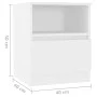 Mesita de noche blanco madera contrachapada 40x40x50 cm de vidaXL, Mesitas de noche - Ref: Foro24-806157, Precio: 46,48 €, De...