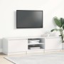 Mueble TV madera contrachapada blanco brillante 140x40x35,5cm en Muebles TV | Comprar online en Foru.es