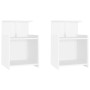 Mesitas de noche 2 uds madera contrachapada blanco 40x35x60 cm de vidaXL, Mesitas de noche - Ref: Foro24-806176, Precio: 53,0...