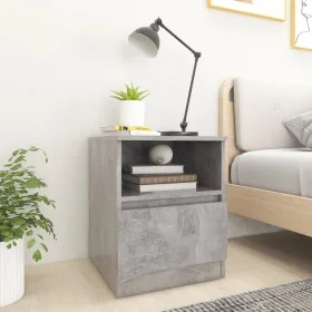 Mesita de noche madera ingeniería gris hormigón 40x40x50 cm de vidaXL, Mesitas de noche - Ref: Foro24-806165, Precio: 34,91 €...
