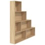 Estantería madera contrachapada color roble Sonoma 155x24x160cm en Librerías y estanterías | Comprar online en Foru.es