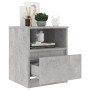 Mesita de noche madera ingeniería gris hormigón 40x40x50 cm de vidaXL, Mesitas de noche - Ref: Foro24-806165, Precio: 35,51 €...