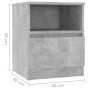 Mesita de noche madera ingeniería gris hormigón 40x40x50 cm de vidaXL, Mesitas de noche - Ref: Foro24-806165, Precio: 35,51 €...