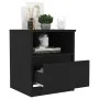 Mesita de noche madera contrachapada negro 40x40x50 cm de vidaXL, Mesitas de noche - Ref: Foro24-806159, Precio: 41,22 €, Des...