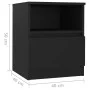 Mesita de noche madera contrachapada negro 40x40x50 cm de vidaXL, Mesitas de noche - Ref: Foro24-806159, Precio: 41,22 €, Des...