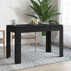 Mesa de comedor de madera contrachapada negro 120x60x76 cm en Mesas de comedor | Comprar online en Foru.es