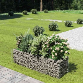 Arriate de gaviones de acero 180x50x50 cm en Macetas y jardineras | Comprar online en Foru.es