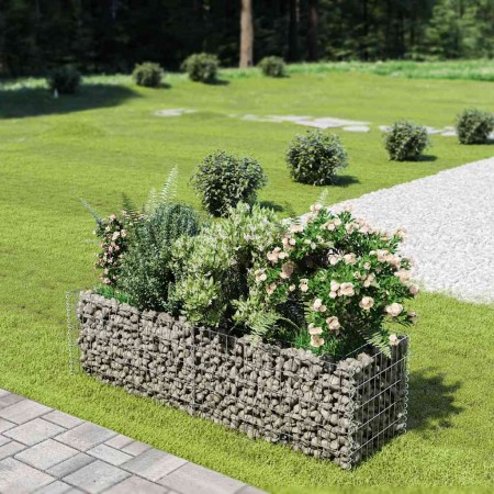 Arriate de gaviones de acero 180x50x50 cm en Macetas y jardineras | Comprar online en Foru.es