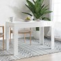Mesa de comedor madera de ingeniería blanco brillo 120x60x76 cm en Mesas de comedor | Comprar online en Foru.es