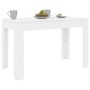 Mesa de comedor madera de ingeniería blanco brillo 120x60x76 cm en Mesas de comedor | Comprar online en Foru.es