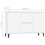 Aparador de madera contrachapada blanco 104x35x70 cm de vidaXL, Aparadores - Ref: Foro24-806112, Precio: 107,69 €, Descuento: %